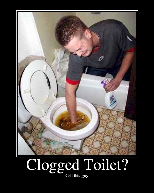 And I, of course, would get right on Dr. Snotty's clogged toilet!
