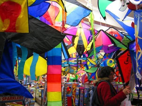 Kite shopping in Chinatown,San Fransisco
