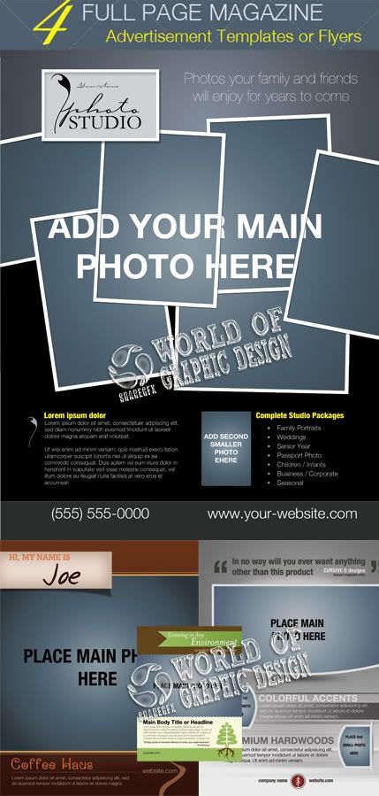 magazine advertisement template. Full Page Magazine Ad or Flyer