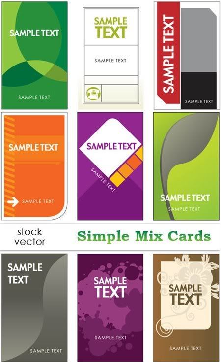 Vectors - Simple Mix Cards