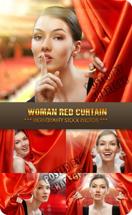 Woman & curtain