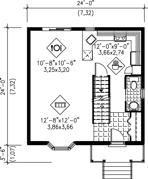 Plano primer piso de casa