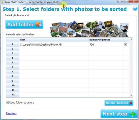 Step 1 in reordering photos using Easy Photo Sorter Step 1 in reordering photos using Easy Photo Sorter