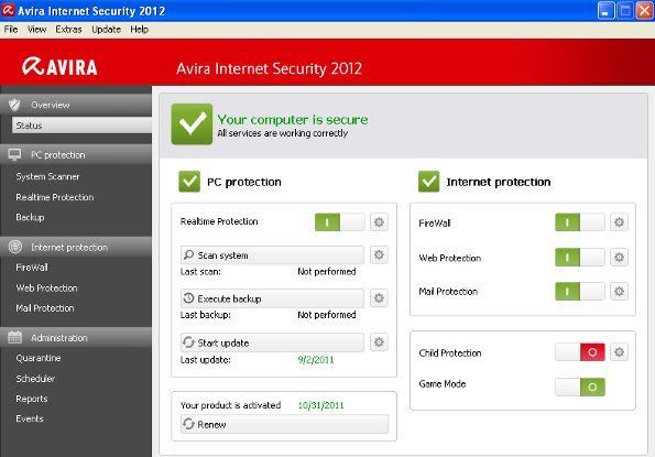 Avira Internet Security 2012