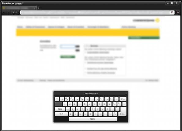 Safepay browser with virtual keyboard Safepay browser with virtual keyboard