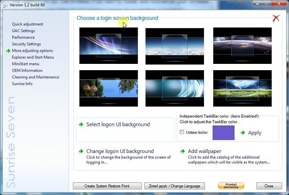change windows 7 logon screen background software