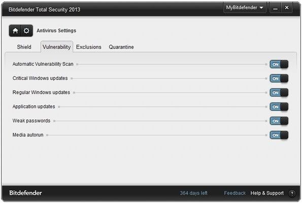Antivirus Settings Antivirus Settings