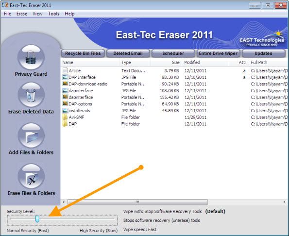East Tec Eraser 2011