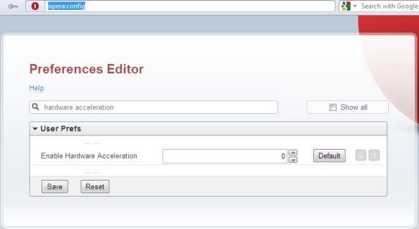 Enabling Hardware Acceleration in Opera 12 Enabling Hardware Acceleration in Opera 12
