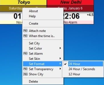 Additional options for clocks Additional options for clocks
