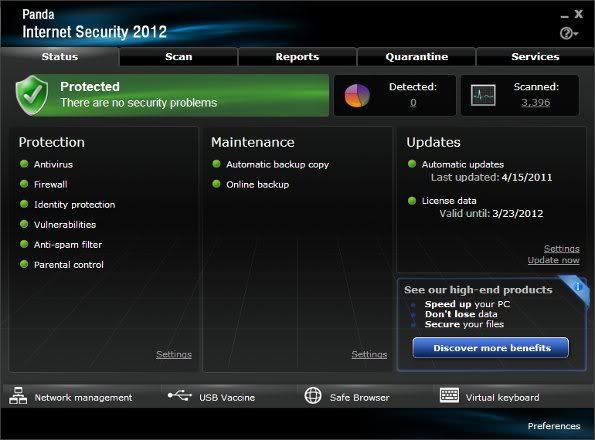 Panda Internet Security 2012 Panda Internet Security 2012