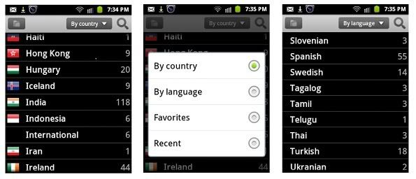 Sort newspapers according countries or languages Sort newspapers according countries or languages