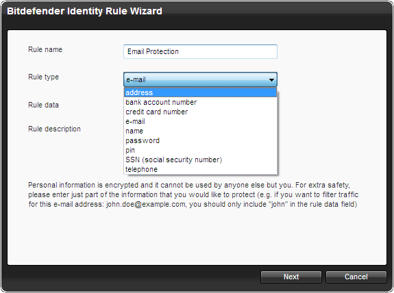 Creating Rule for Data Protection Creating Rule for Data Protection