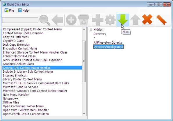 Removing Microsoft Groove Entries from Desktop background context menu