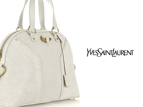 YSL Muse Cracked Leather Tote  