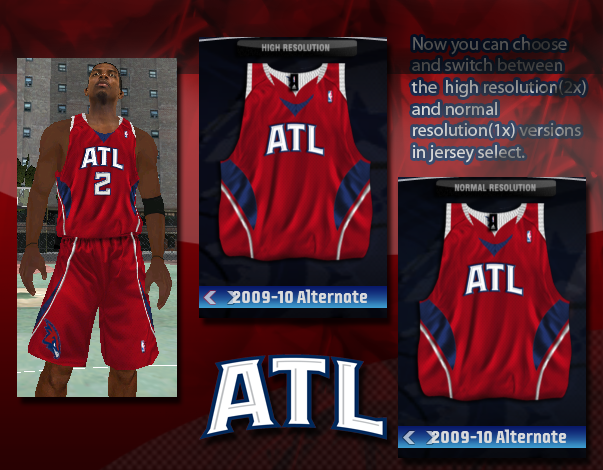 Description: This patch adds an alternate road jersey for the Atlanta Hawks, 