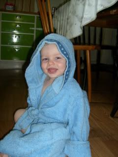 Sem in zijn badjas :D