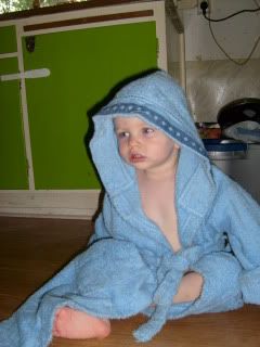 Sem in zijn badjas :D