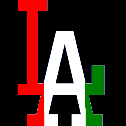 los angeles dodgers logo. mexican la logo
