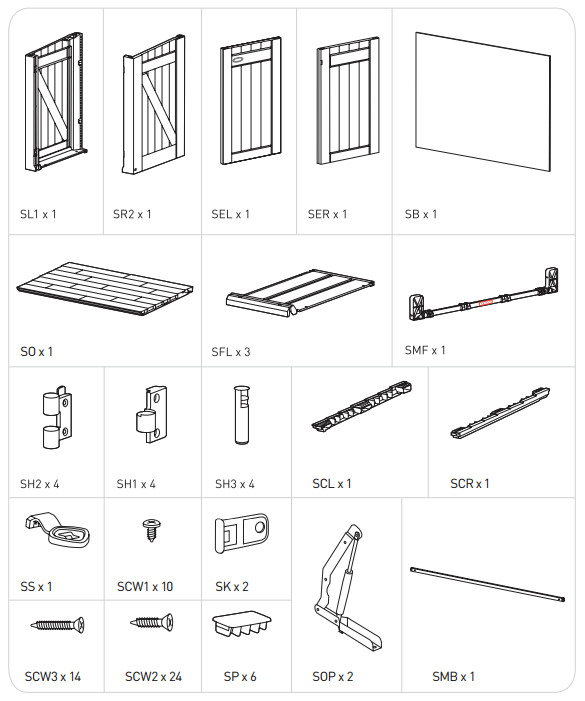 KETER Spare/Replacement Parts for Store It Out XL Storage Unit (Spares