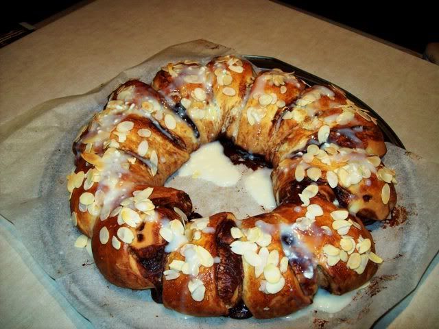 danish ring as it came out of the oven