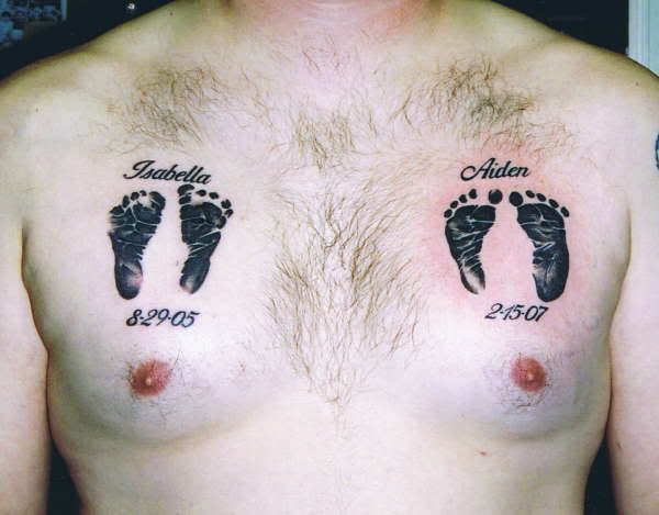 baby footprints tattoo. tattoo is going to come up and