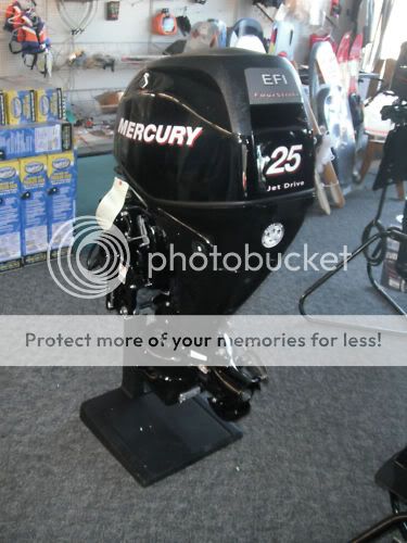 2007 Mercury 25hp Outboard Marine Boat Motor Jet Drive 4 Stroke DEMO