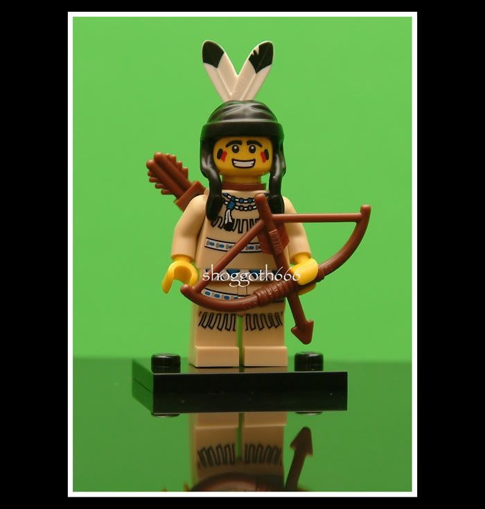 Lego Minifig Minifigure Series 1 Indian Girl Tribal Hunter