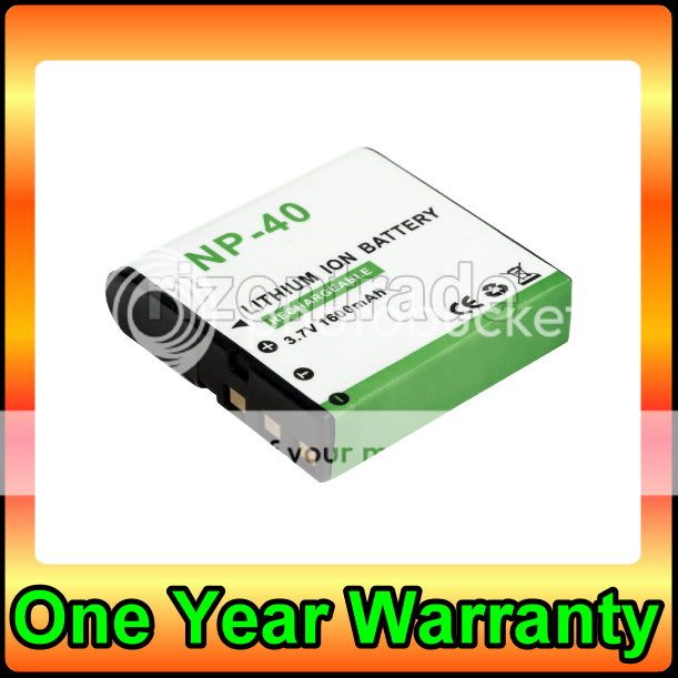 Battery for Casio NP 40 NP40 Exilim FC150 FC100 EX Z450