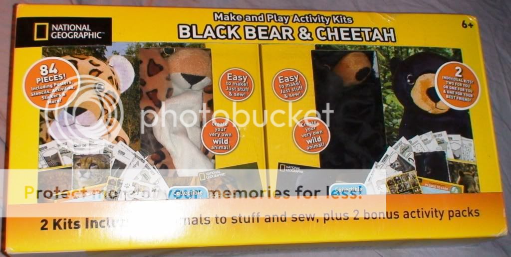 National Geographic Kids Make Play Activity Kits Black Bear Cheetah Twin Pack