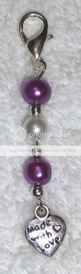 Hanging Charm - Made with Love - Purple