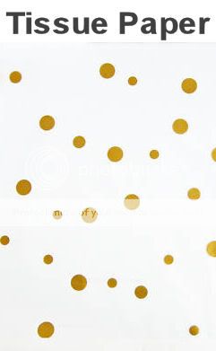 LARGE Sheets GOLD DOT SPOT Premium Tissue Paper  